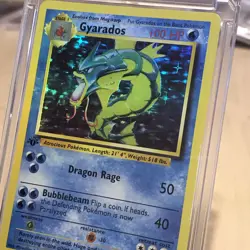 Pokemon Custom 1st Edition FAN ART 1999 Gyarados magikarp Base x2 - Image 2