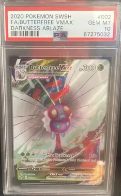 Butterfree VMAX #002 - PSA 10 English - SWSH Darkness Ablaze (Full Art) Pokemon - Image 1