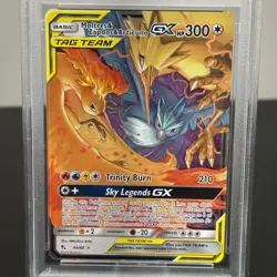 2019 Pokemon SM Hidden Fates Moltres & Zapdos Articuno Tag Team GX #44/68 PSA 9 - Image 2