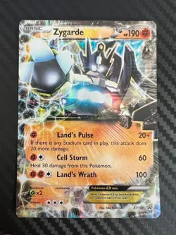 Pokemon TCG Zygarde-EX Shiny Kalos Tins XY151 Holo Holo Rare EX DMG - Image 1
