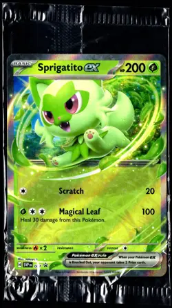 Pokemon TCG Sprigatito ex SVP 087 2024 Scarlet & Violet Sealed Black Star Promo - Image 1