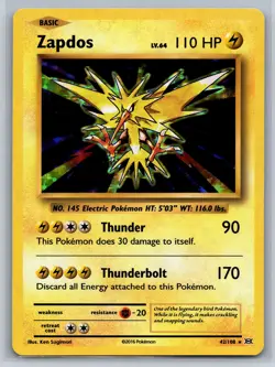 Zapdos 42/108 Holo Rare Pokemon XY: Evolutions Lightly played - Image 1