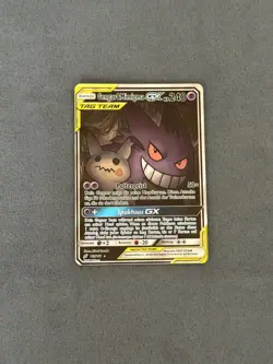 Pokemon Gengar & Mimigma GX Team Up Tag Team German 165/181 NM Full Art - Image 1