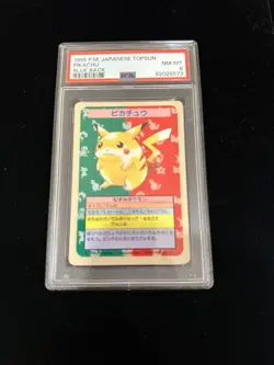 1995 Pokemon Topsun No Number Pikachu Blue Back #25 PSA 8 - Image 1