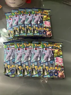 Lot Of 10 Pokemon GO Booster Pack Lot Factory Sealed Unweighed Sword Shield - Image 1