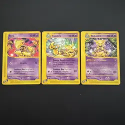 Pokemon Expedition Base Set Abra #93, Kadabra #84, and Alakazam non holo #33 - Image 1