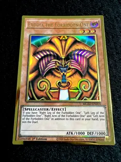 YUGIOH • EXODIA THE FORBIDDEN ONE • ULTRA RARE • 1st EDITION • MGED-EN005 • NM - Image 2