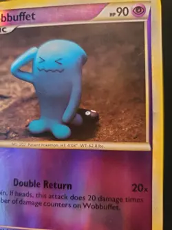 Wobbuffet 13/123 Reverse Holo Rare Pokemon TCG Card Heartgold Soulsilver LP - Image 5