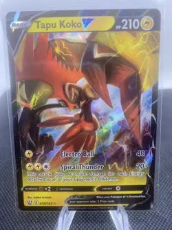 TAPU KOKO V 050/163 BATTLE STYLES POKEMON CARD ULTRA RARE NM/M - Image 1