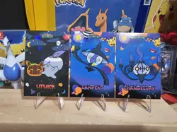 Pokemon Halloween Card Database - Litwick, Lampent, Chandelure- 3 Card Lot - Image 5