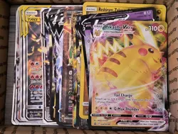 USPS Medium Flat-rate Box Of Pokemon Cards +Jumbo Cards and Pikachu Binder - Image 2