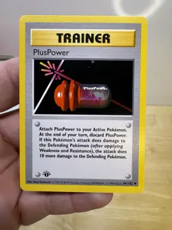 PlusPower Trainer Pokemon Card 1st Edition Shadowless 84/102 - Image 1