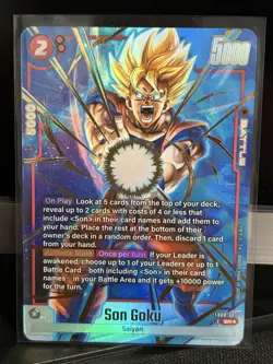 Son Goku FB08-007 Alternate Art Saiyan's Pride Dragon Ball English Card Fusion W - Image 1