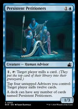 NM Foil Persistent Petitioners, MTG, Ravnica Remastered, Magic the Gathering, 53 - Image 1