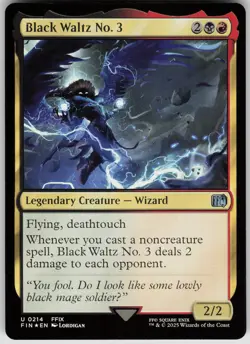 MTG Black Waltz No. 3 Foil NM FINAL FANTASY Magic 214 - Image 1