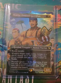 MTG NM Wakka, Devoted Guardian Borderless Chocobo Track FOIL Final Fantasy 0477 - Image 2