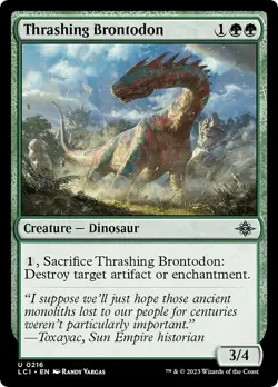 THRASHING BRONTODON x4 mtg NM Lost Caverns of Ixalan 4 Unc - Image 1