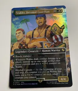 MTG NM Wakka, Devoted Guardian Borderless Chocobo Track FOIL Final Fantasy 0477 - Image 1