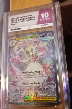 Pokemon TCG evolutions Mega Gardeoir EX SIR 178/132 ACE 10 ( perfect subgrades) - Image 1