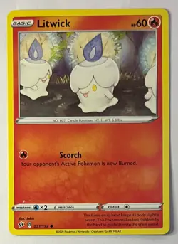 [P051] 2020 Pokemon TCG - Litwick Basic 131/192 - Halloween Trick or Trade - Image 3