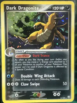 Pokemon 2004 Dark Dragonite EX Team Rocket Returns 015/109 Holo LP - Image 1