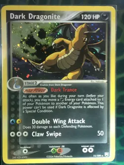 Pokemon 2004 Dark Dragonite EX Team Rocket Returns 015/109 Holo LP - Image 2