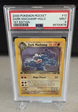 2000 Pokemon Rocket 1st Edition: # 10 Dark Machamp-Holo PSA 9 MINT - Image 1