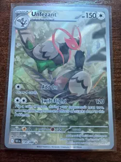 Pokemon SV Black Bolt Unfezant Full Art 150/086 Illustration Rare - Image 1