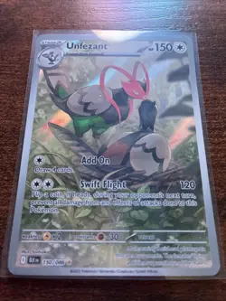 Pokemon SV Black Bolt Unfezant Full Art 150/086 Illustration Rare - Image 2