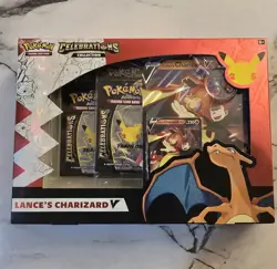 Pokemon TCG Celebrations Collection Lance's Charizard V Box - Image 1