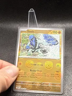 Pokemon TCG White Flare Sawk Master Ball 049/086 Holo English NM - Image 2