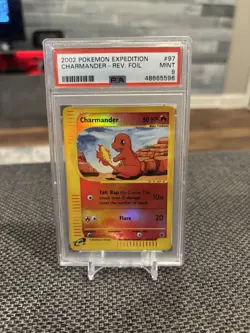 Pokemon TCG Charmander Reverse Holo Rare Expedition 97/165 - Image 1
