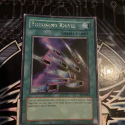 YUGIOH Secret Rare Thousand Knives PCY-E003 PLAYED - Image 1