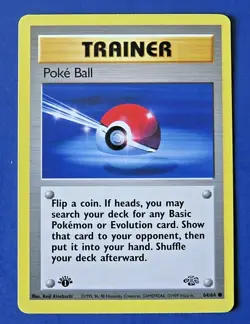 1999 POKEMON POKE BALL 64/64 TRAINER 1st Edition CARD JUNGLE SET ~ NM/MT - Image 1
