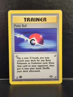 1st Edition Jungle Poke Ball 64/64 WOTC 1999 Non Holo Pokemon Card Near Mint - Image 1