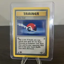 1st Edition Poke Ball Trainer Pokemon Card 64/64 - Image 1