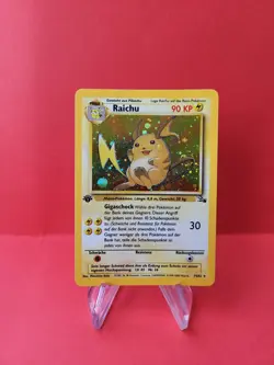 Pokemon Karte/card - Raichu 14/64 - Fossil Holo - 1. Edition Swirl - Excellent++ - Image 1