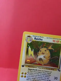 Pokemon Karte/card - Raichu 14/64 - Fossil Holo - 1. Edition Swirl - Excellent++ - Image 2