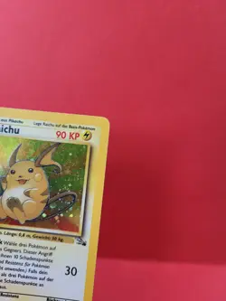 Pokemon Karte/card - Raichu 14/64 - Fossil Holo - 1. Edition Swirl - Excellent++ - Image 3