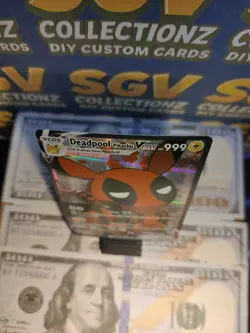 Pikachu X Deadpool - Marvel Crossover Pokemon Fan Art Holo Card - Image 3