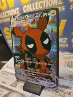 Pikachu X Deadpool - Marvel Crossover Pokemon Fan Art Holo Card - Image 4