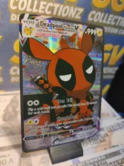 Pikachu X Deadpool - Marvel Crossover Pokemon Fan Art Holo Card - Image 5