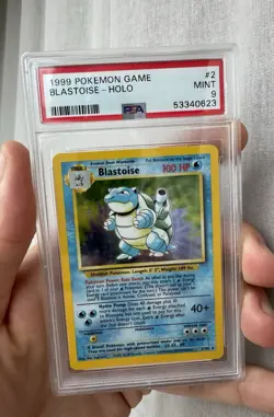 1999 Blastoise PSA 9 ~ Holo Base Set Basic Pokemon Card #2 English Wotc - Image 1
