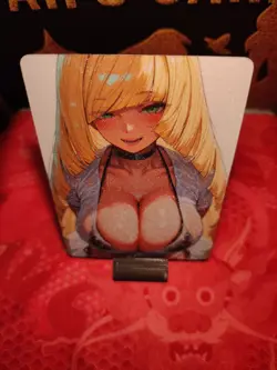 Lusamine Pokemon Trainer Sexy Waifu Double-Sided Frosted Custom Premium Card - Image 3