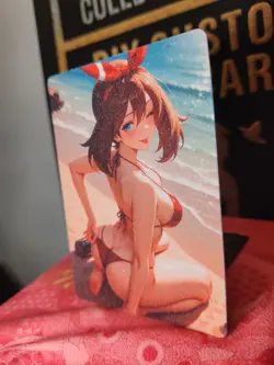 May Pokemon Trainer - Custom Double-Sided Premium Frosted Waifu Card - Image 3