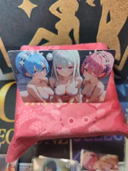 Emilia*Ram*Rosewaal- Re:Zero Waifu Custom Card Premium Double-Sided Frosted... - Image 3