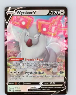 Pokemon TCG Wyrdeer V SWSH Astral Radiance 134/189 Ultra Holo Rare Card NM - Image 1