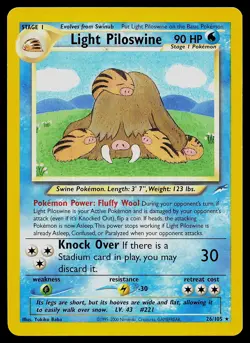 Pokemon Card - Light Piloswine Neo Destiny 26/105 Rare Non Holo - Image 1