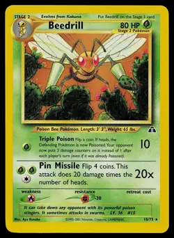 Pokemon Card - Beedrill Neo Discovery 18/75 Rare - Image 1