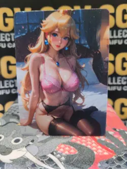 Princess Peach Sexy Waifu Double-Sided Custom Premium Frosted Card #2 - Image 5